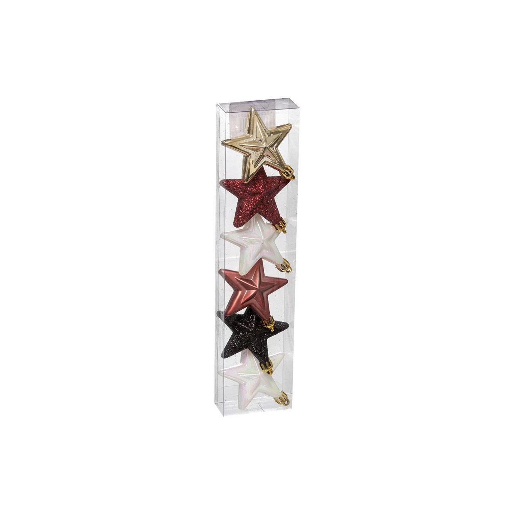 FEERIC LIGHT & CHRISTMAS Sujet de noël 6 étoiles  grand hôtel  6cm multicolore