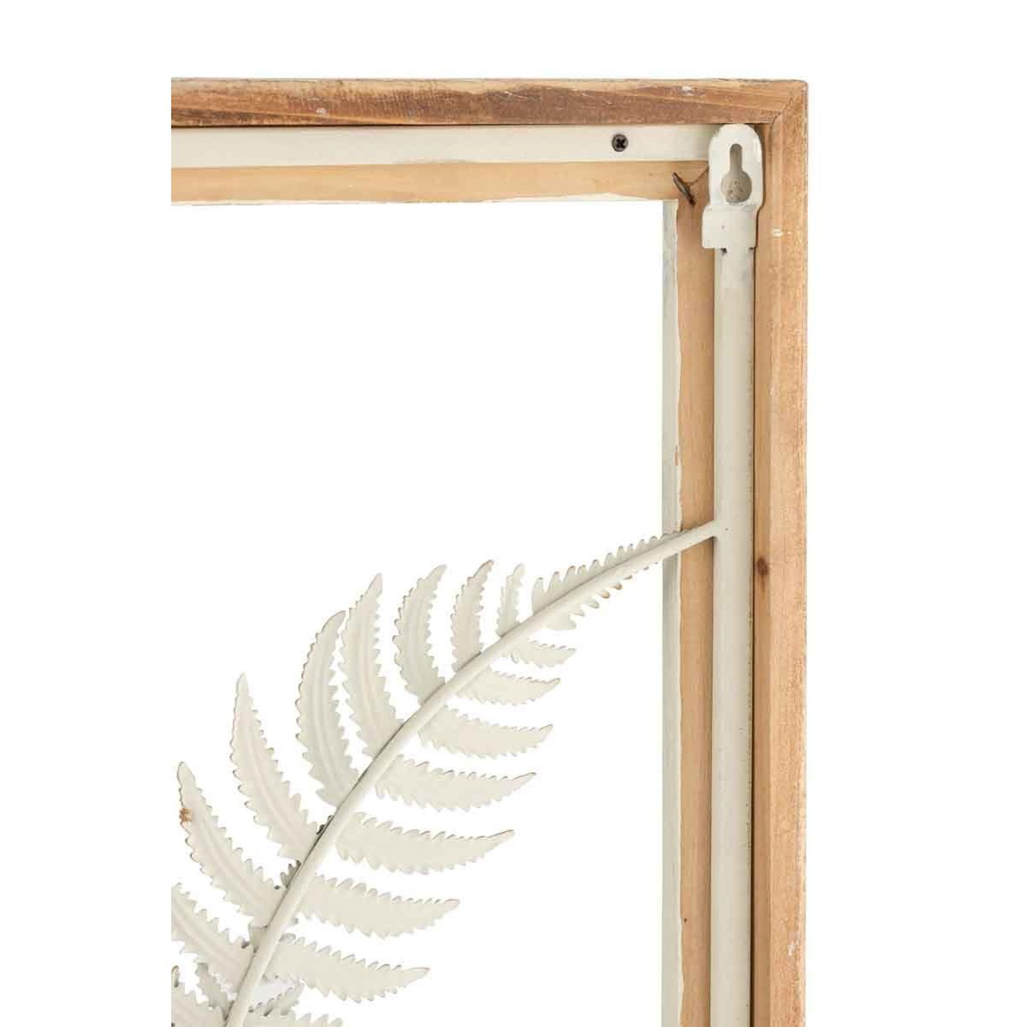 Voir la diapositive 3 : J-LINE Décoration Murale en Métal  Plantes  82cm Blanc