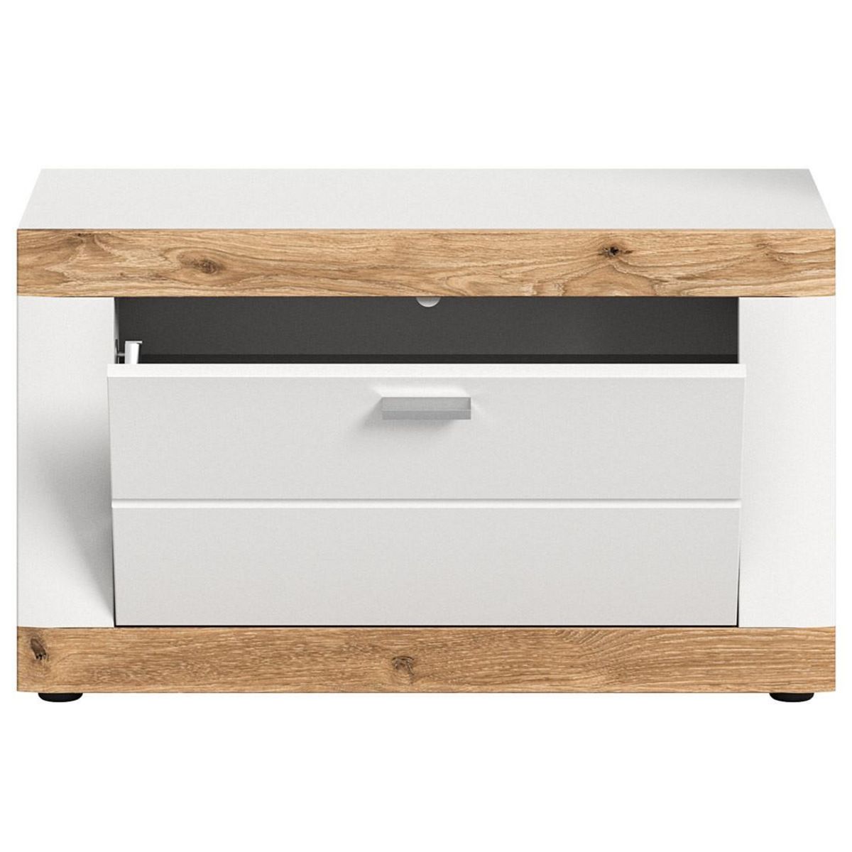 BEST MOBILIER Coventry - meuble à chaussures - blanc et bois - 80x47 cm