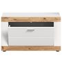 Voir la diapositive 3 : BEST MOBILIER Coventry - meuble à chaussures - blanc et bois - 80x47 cm