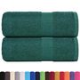 Voir la diapositive 2 : VIDAXL Serviettes de visage 2 pcs vert 30x30 cm 360 g m² 100% coton