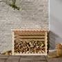 VIDAXL Support pour bois de chauffage 108x73x79 cm Bois de pin