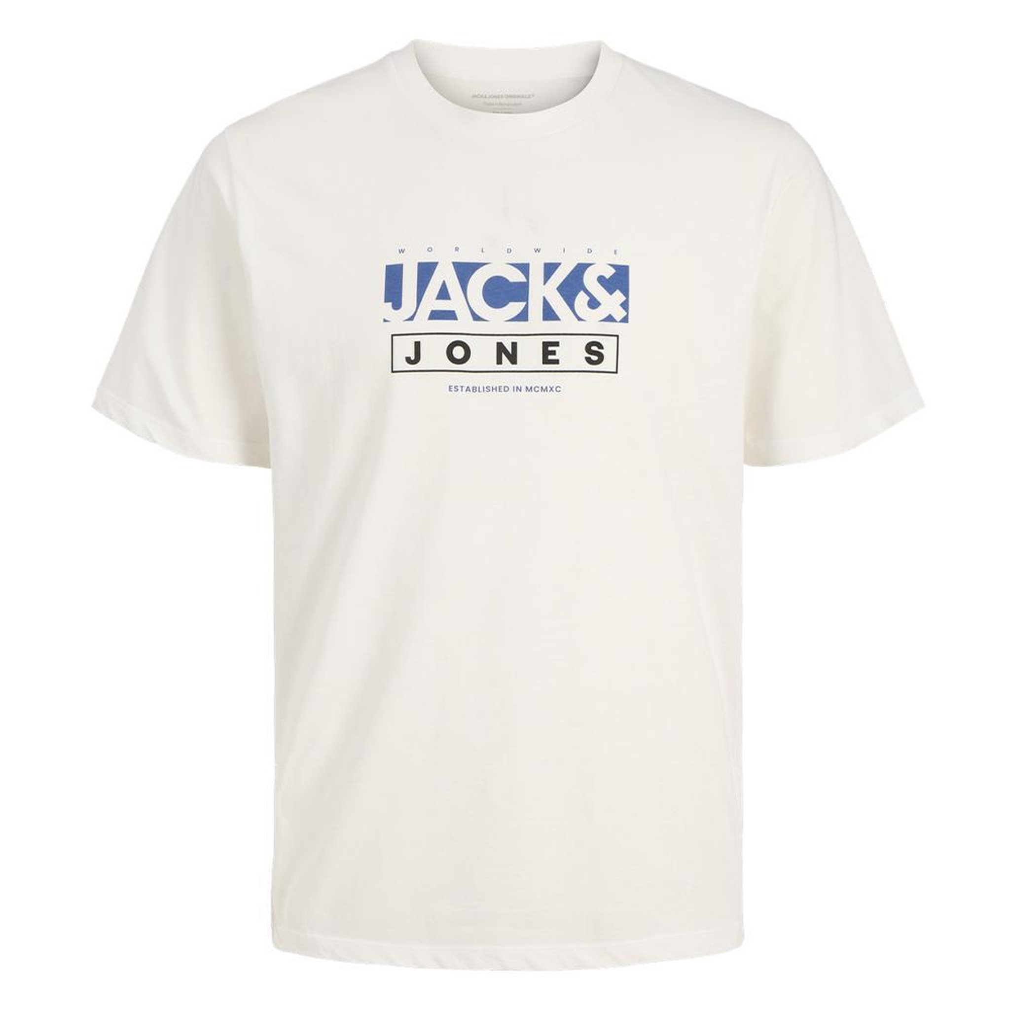 Jack & Jones T-Shirt Blanc Homme Jack & Jones Jorseven. Coloris disponibles : Blanc
