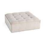 LISA DESIGN Marisol - pouf modulable - velours texturé. Coloris disponibles : Orange, Bleu, Gris, Jaune, Vert, Beige