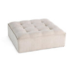 LISA DESIGN Marisol - pouf modulable - velours texturé. Coloris disponibles : Orange, Jaune, Gris, Vert, Bleu, Beige