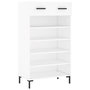 Voir la diapositive 2 : VIDAXL Armoire a chaussures blanc 60x35x105 cm bois d'ingenierie