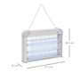 Voir la diapositive 3 : OUTSUNNY Outsunny Lampe UV anti-insectes anti moustique tue mouche électrique destructeur d'insectes 20 W gris