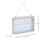 Voir la diapositive 3 : OUTSUNNY Outsunny Lampe UV anti-insectes anti moustique tue mouche électrique destructeur d'insectes 20 W gris
