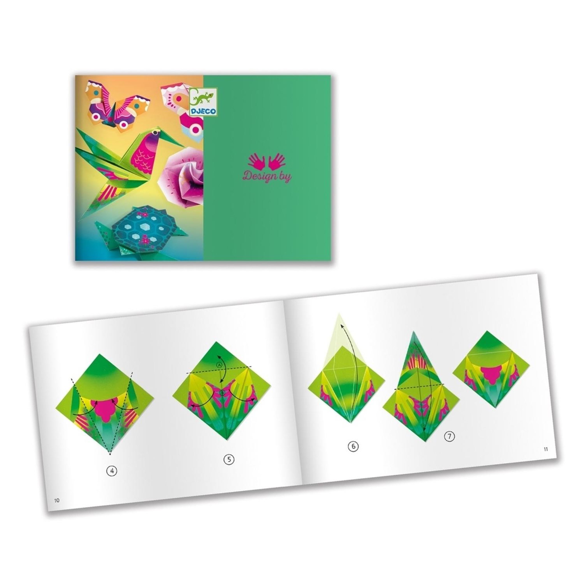 Voir la diapositive 5 : Djeco kit de découverte origami Tropiques