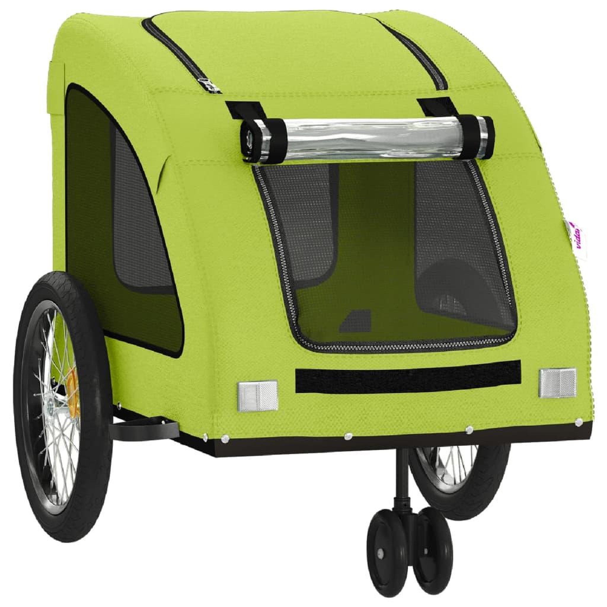 Voir la diapositive 5 : VIDAXL Remorque de velo pour animaux de compagnie vert