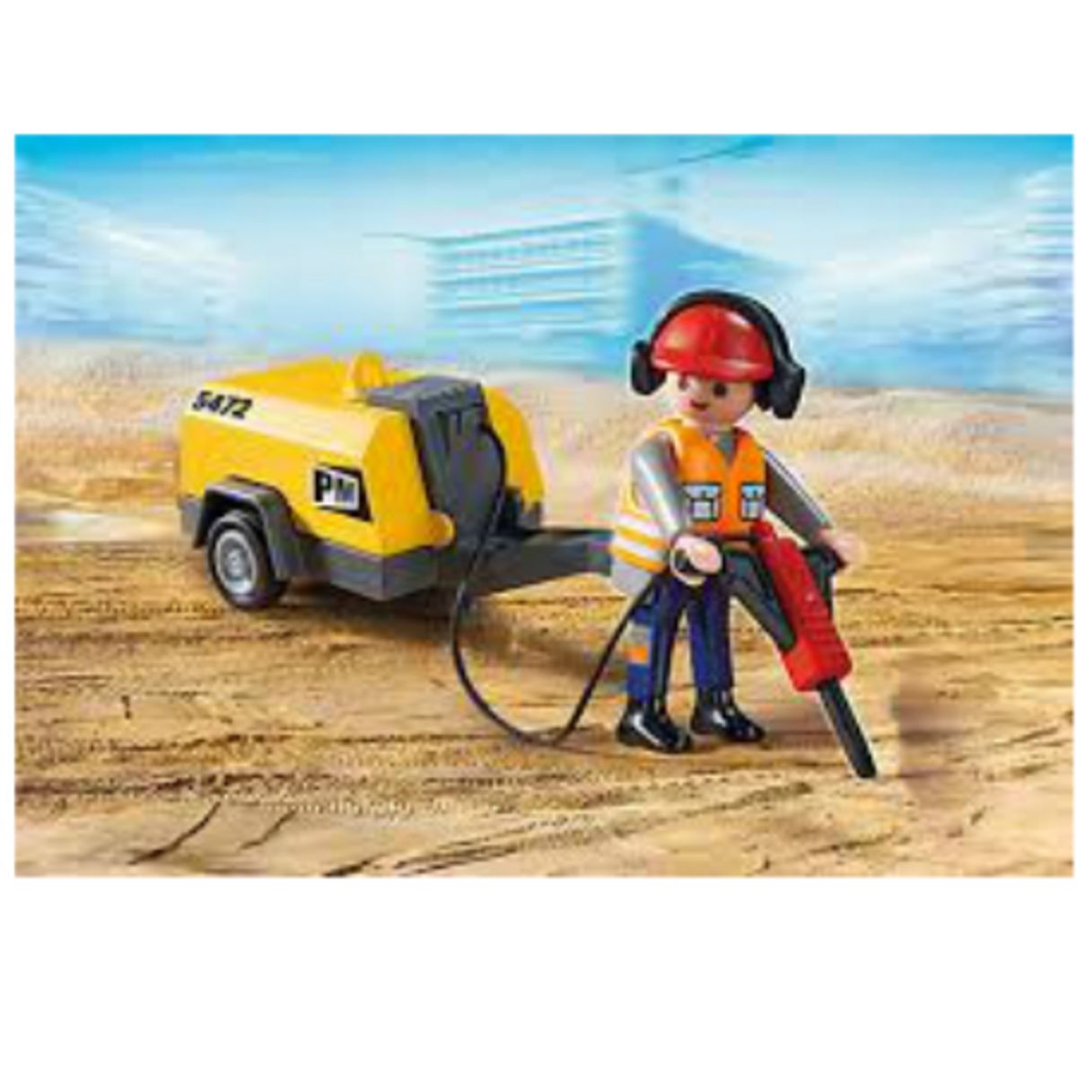 PLAYMOBIL 5472 Ouvrier avec marteau-piqueur