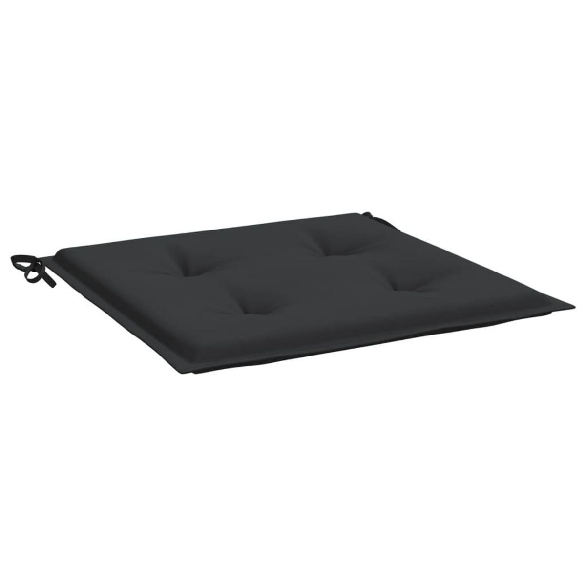 VIDAXL Coussins de chaise jardin lot de 2 noir 40x40x3 cm tissu oxford