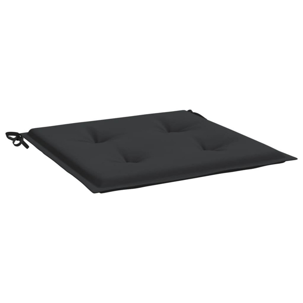 VIDAXL Coussins de chaise jardin lot de 2 noir 40x40x3 cm tissu oxford