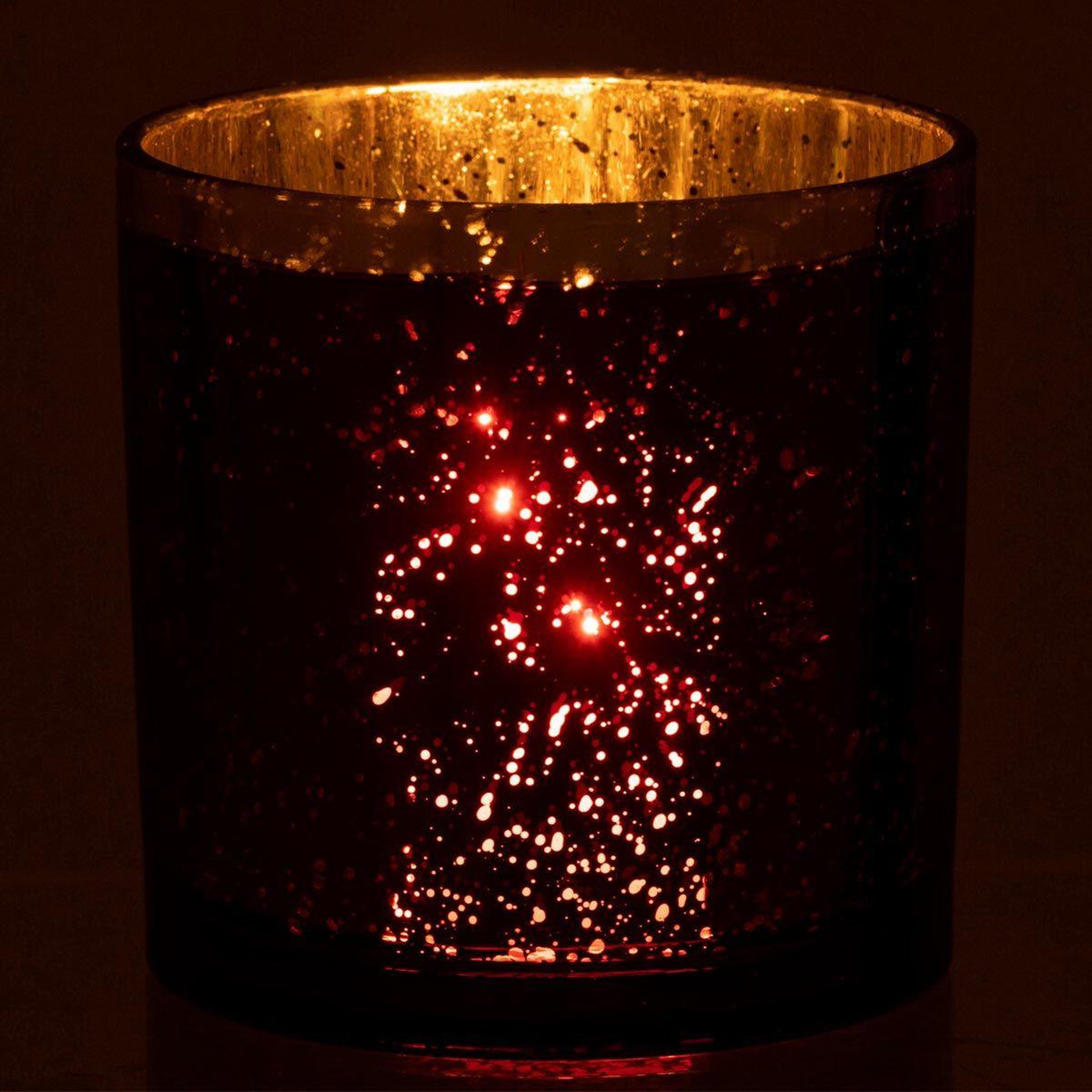 Voir la diapositive 3 : J-LINE Photophore Design en Verre  Robby  15cm Rouge