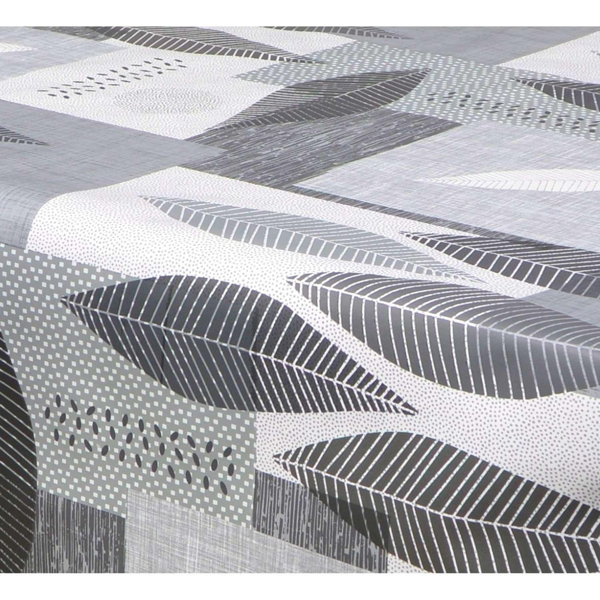 HABITABLE Nappe en toile cirée rectangulaire Opus - 140 x 200 cm - Gris