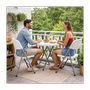 Voir la diapositive 4 : KZ GARDEN Lot de 2 Chaises pliantes blanches Plastique renforcé Chaise Camping Terrasse Réceptions KZGarden