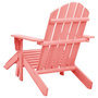 Voir la diapositive 4 : VIDAXL Chaise de jardin Adirondack avec pouf bois de sapin solide rose