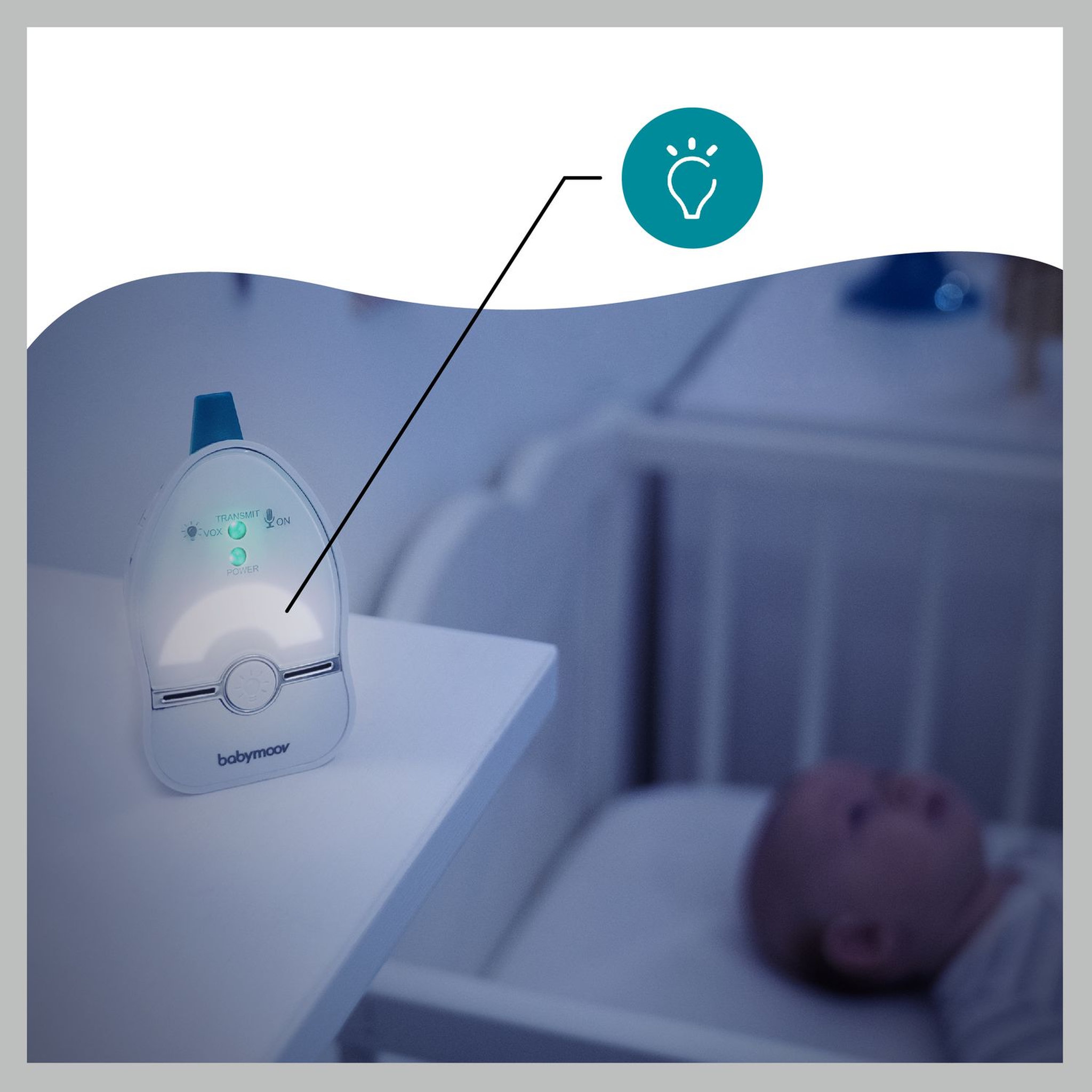 Voir la diapositive 5 : BABYMOOV Babyphone Audio Easy Care - 500 mètres