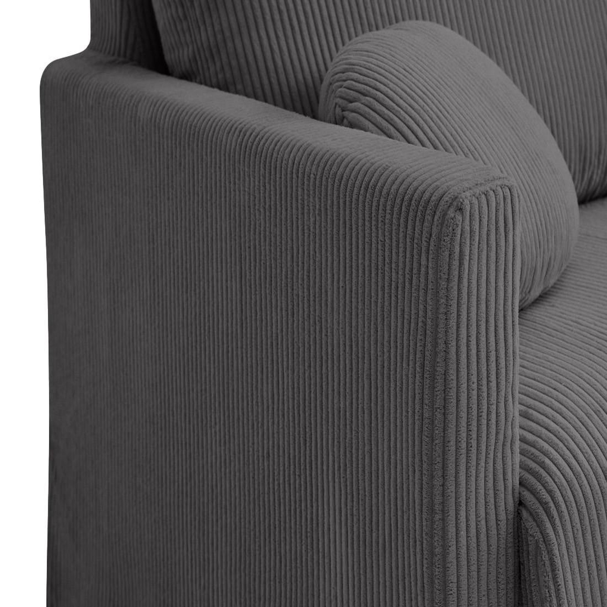 Voir la diapositive 6 : LISA DESIGN Serena - canapé droit déhoussable 2 places en velours côtelé