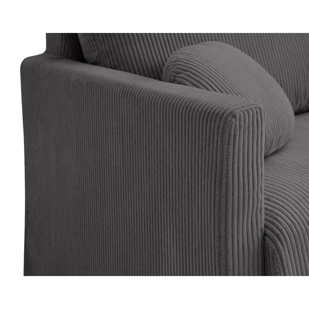 LISA DESIGN Serena - canapé droit déhoussable 2 places en velours côtelé