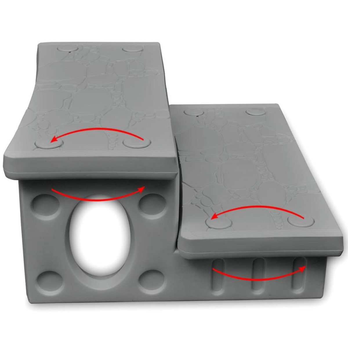 VIDAXL Marches de spa gris