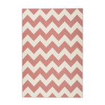 Paris Prix Tapis Géométrique à Poils Courts  Manolya  Rose. Coloris disponibles : Rose