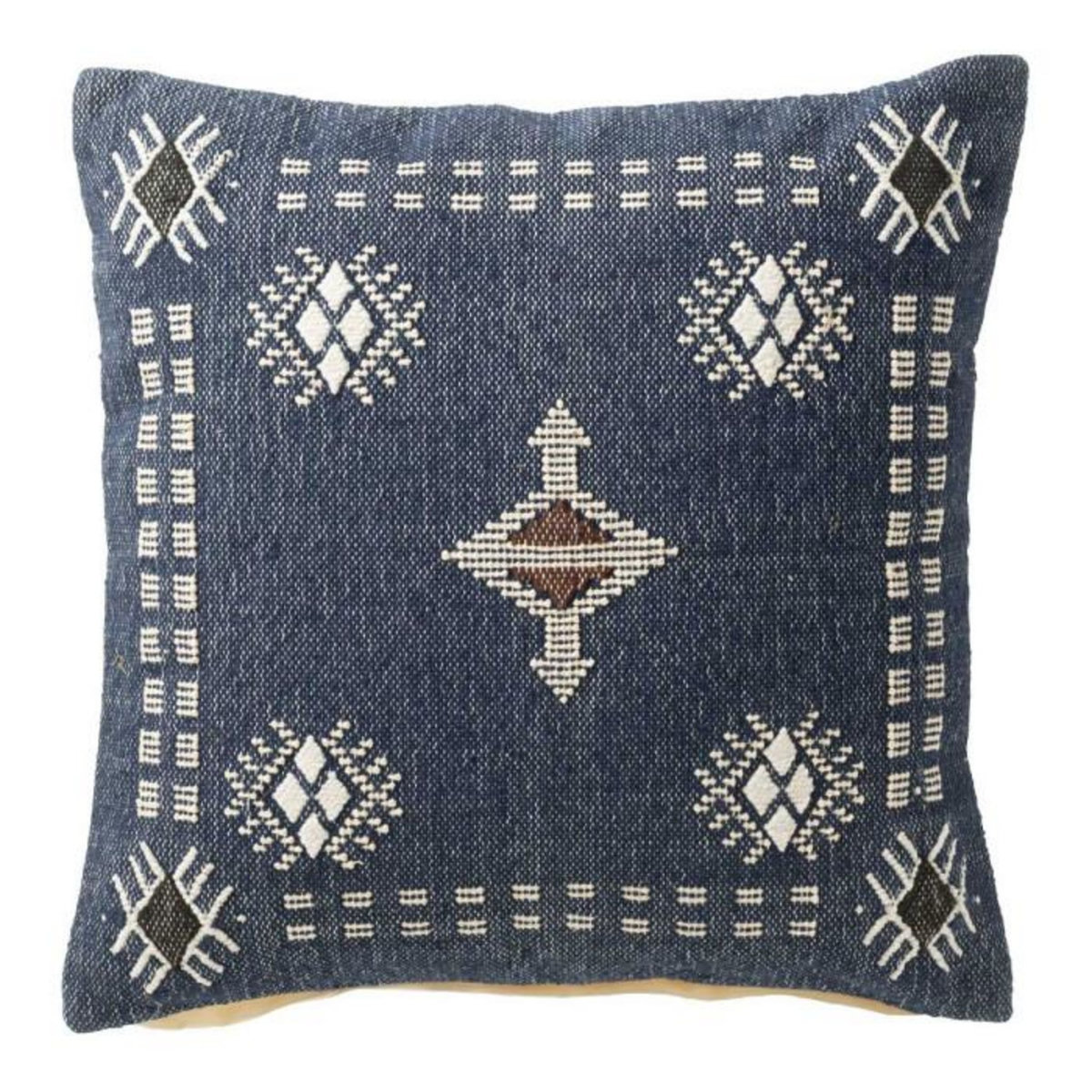 Paris Prix Coussin Déco en Coton  Ethique  45x45cm Bleu Foncé
