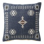 Paris Prix Coussin Déco en Coton  Ethique  45x45cm Bleu Foncé