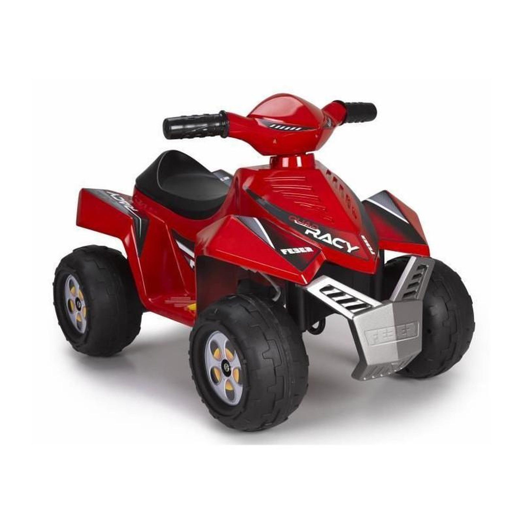 Voir la diapositive 1 : FEBER FEBER - Quad Racy Rouge - Vehicule Electrique pour Enfant 6 Volts