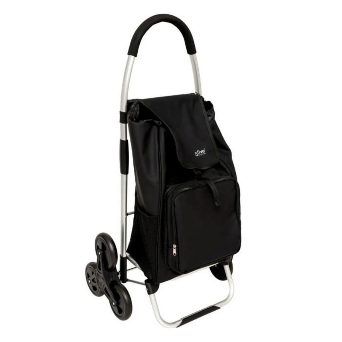 FIVE Chariot de Marché Pliable  Tout Terrain  46L Noir