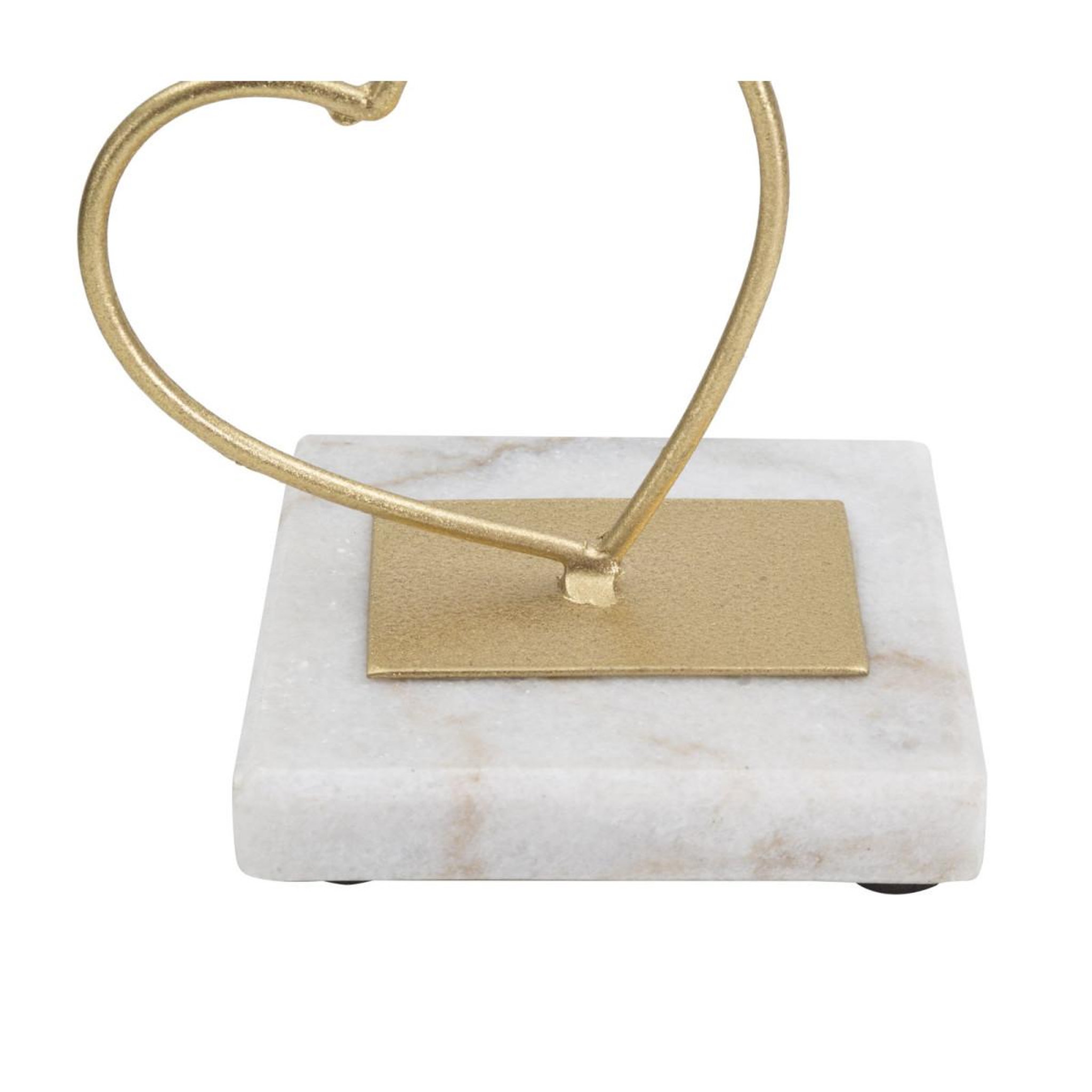 Voir la diapositive 3 : Paris Prix Bougeoir design en métal  cœurs  32cm or