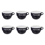 SECRET DE GOURMET Lot de 6 Tasses en Faïence  Coloroma  62cl Bleu
