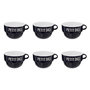 Voir la diapositive 1 : SECRET DE GOURMET Lot de 6 Tasses en Faïence  Coloroma  62cl Bleu