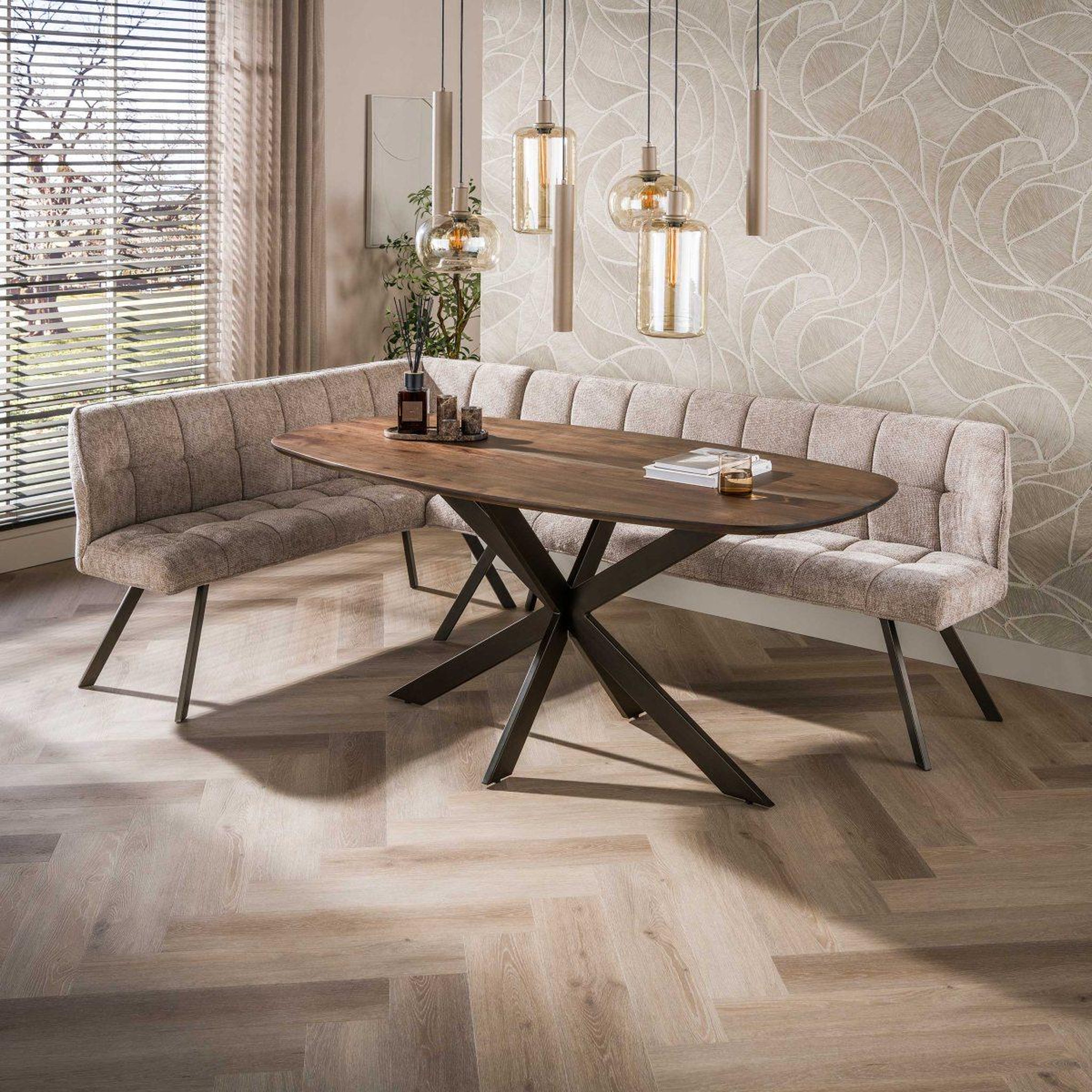 Voir la diapositive 4 : JLC KREATION Table à manger danoise ovale 180cm en bois massif hiza