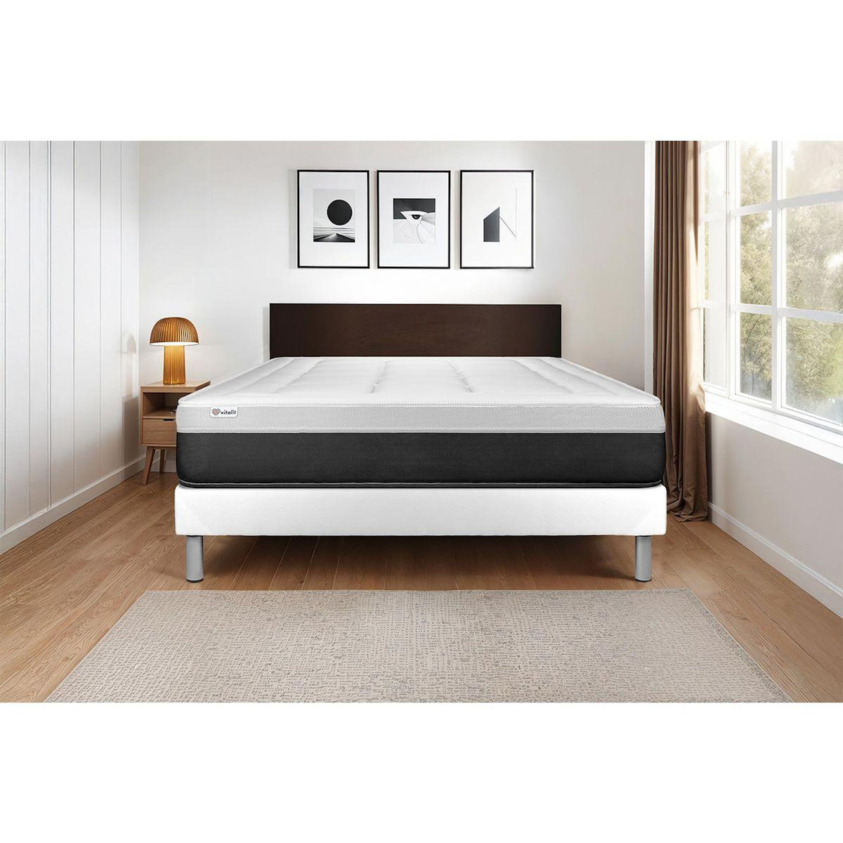 VITALIT Ensemble VITAL FORM 180 x 200 cm sommier Kit blanc