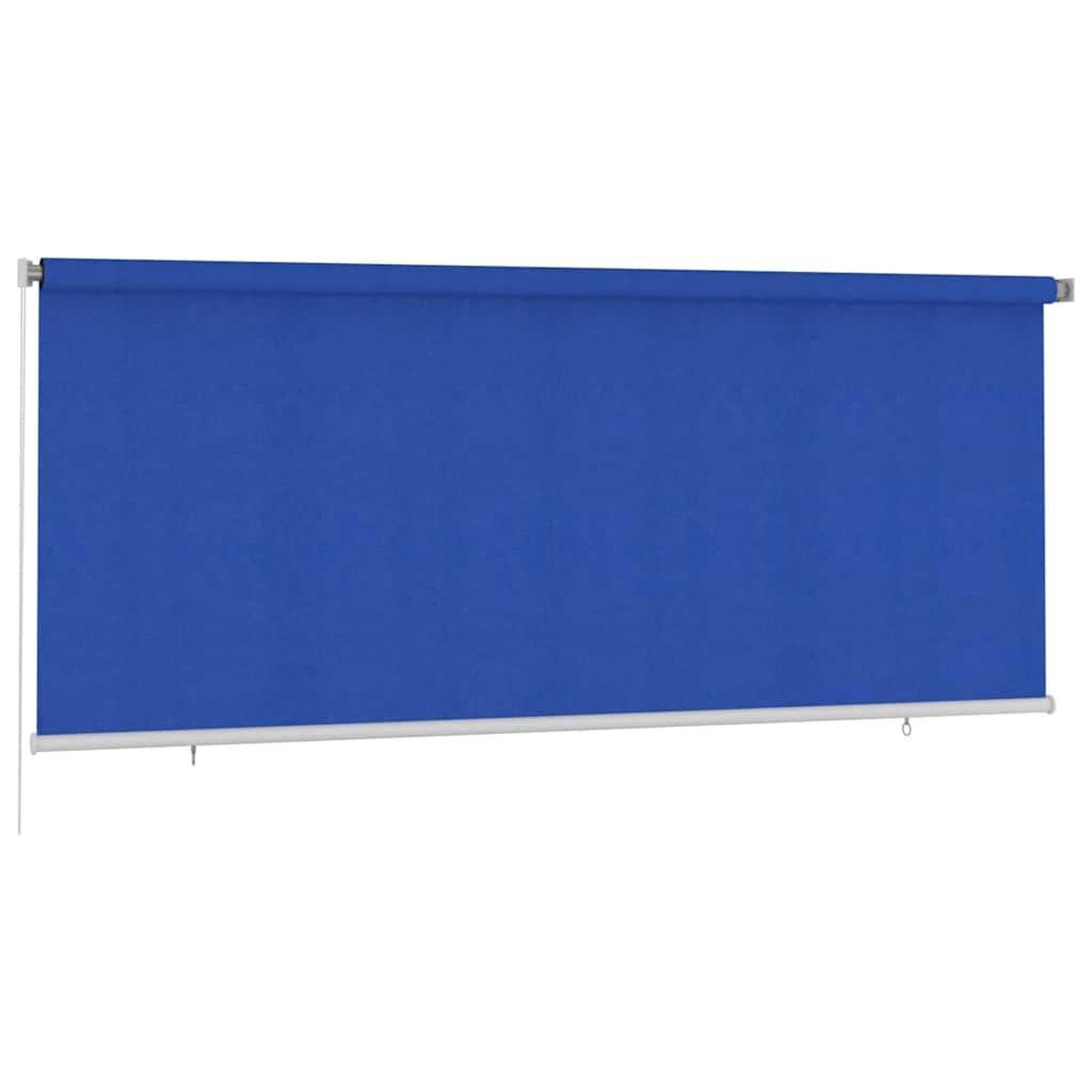 Voir la diapositive 2 : VIDAXL Store roulant d'exterieur 355 (l) x 140 (h) cm bleu hdpe