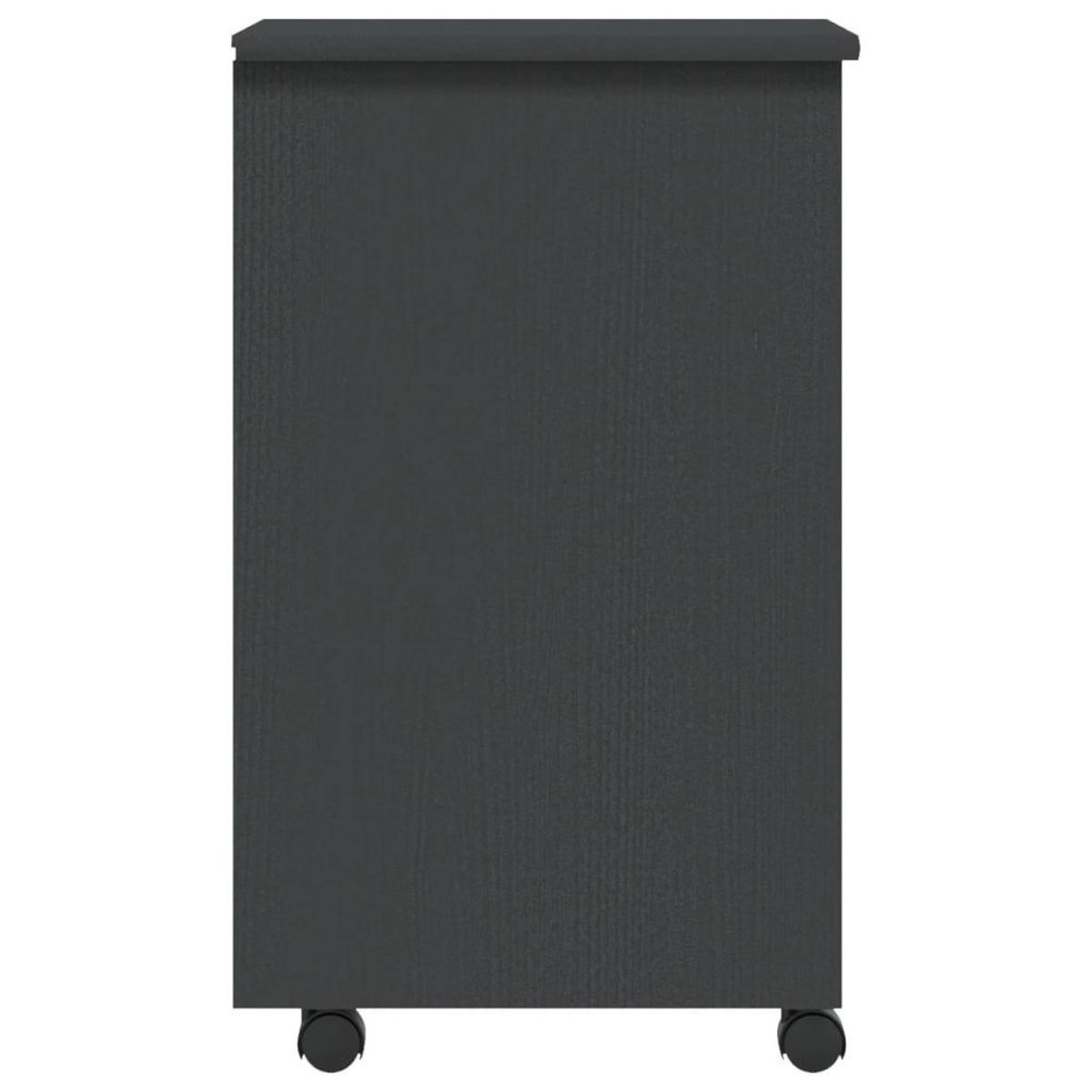 VIDAXL Armoire roulante avec tiroirs MOSS gris bois de pin solide