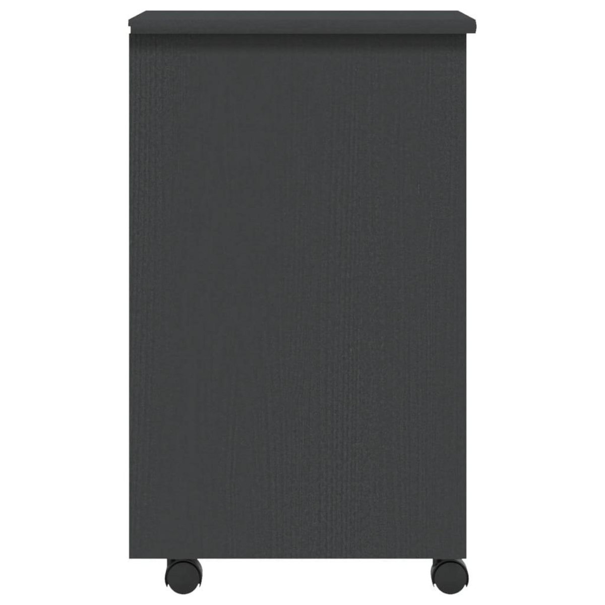 VIDAXL Armoire roulante avec tiroirs MOSS gris bois de pin solide