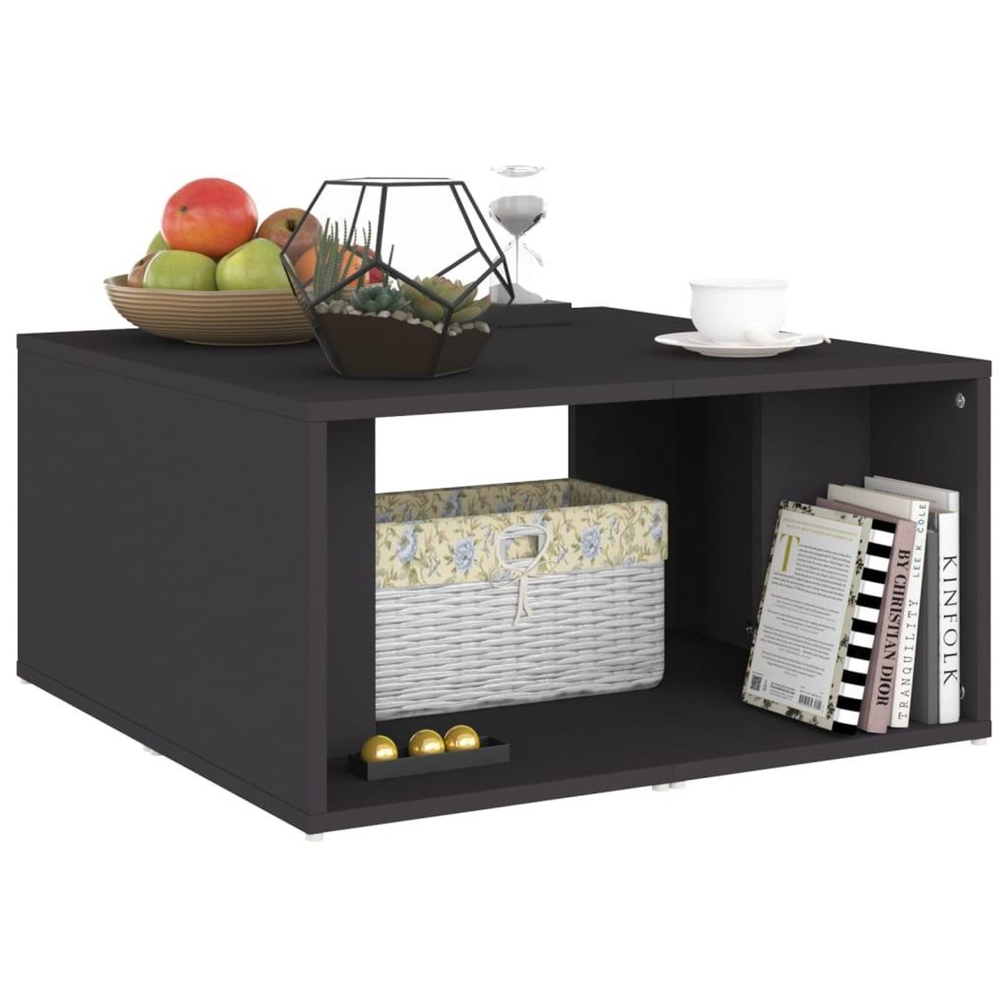 Voir la diapositive 4 : VIDAXL Tables basses 4 pcs gris 33x33x33 cm bois d'ingenierie