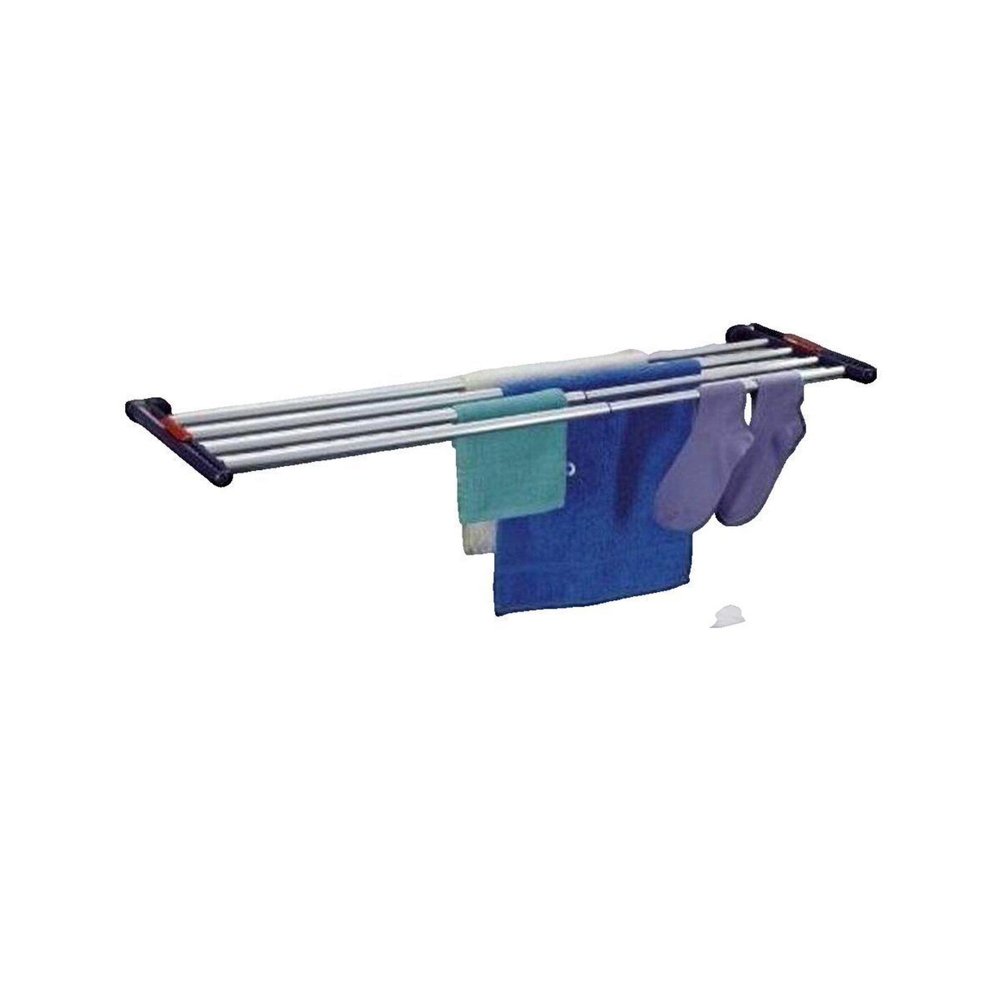 Voir la diapositive 3 : Leifheit LEIFHEIT 81413 sechoir a suspendre Quartett 42 Sechoir mural reglable extensible et compact en aluminium, interieur et exterieur