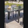 Voir la diapositive 5 : Table de jardin rectangulaire - 8/10 places - Aluminium et plateau en verre - Anthracite - TOLEDE