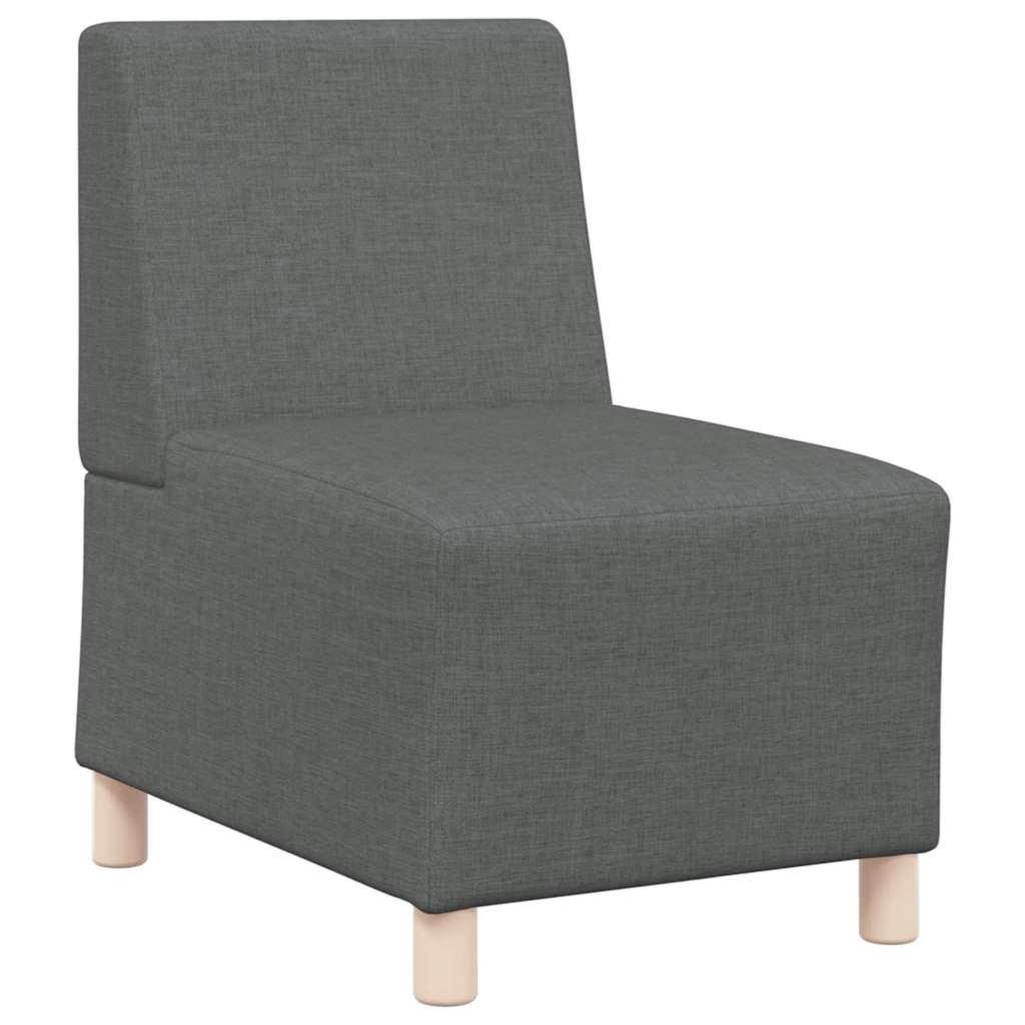 Voir la diapositive 2 : VIDAXL Fauteuil gris fonce 55 cm tissu