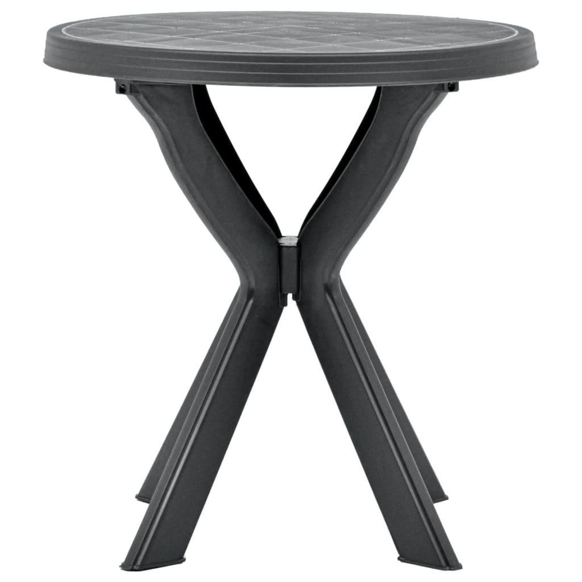 VIDAXL Table de bistro Anthracite Ø70 cm Plastique