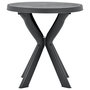 Voir la diapositive 2 : VIDAXL Table de bistro Anthracite Ø70 cm Plastique