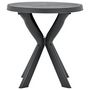 Voir la diapositive 2 : VIDAXL Table de bistro Anthracite Ø70 cm Plastique