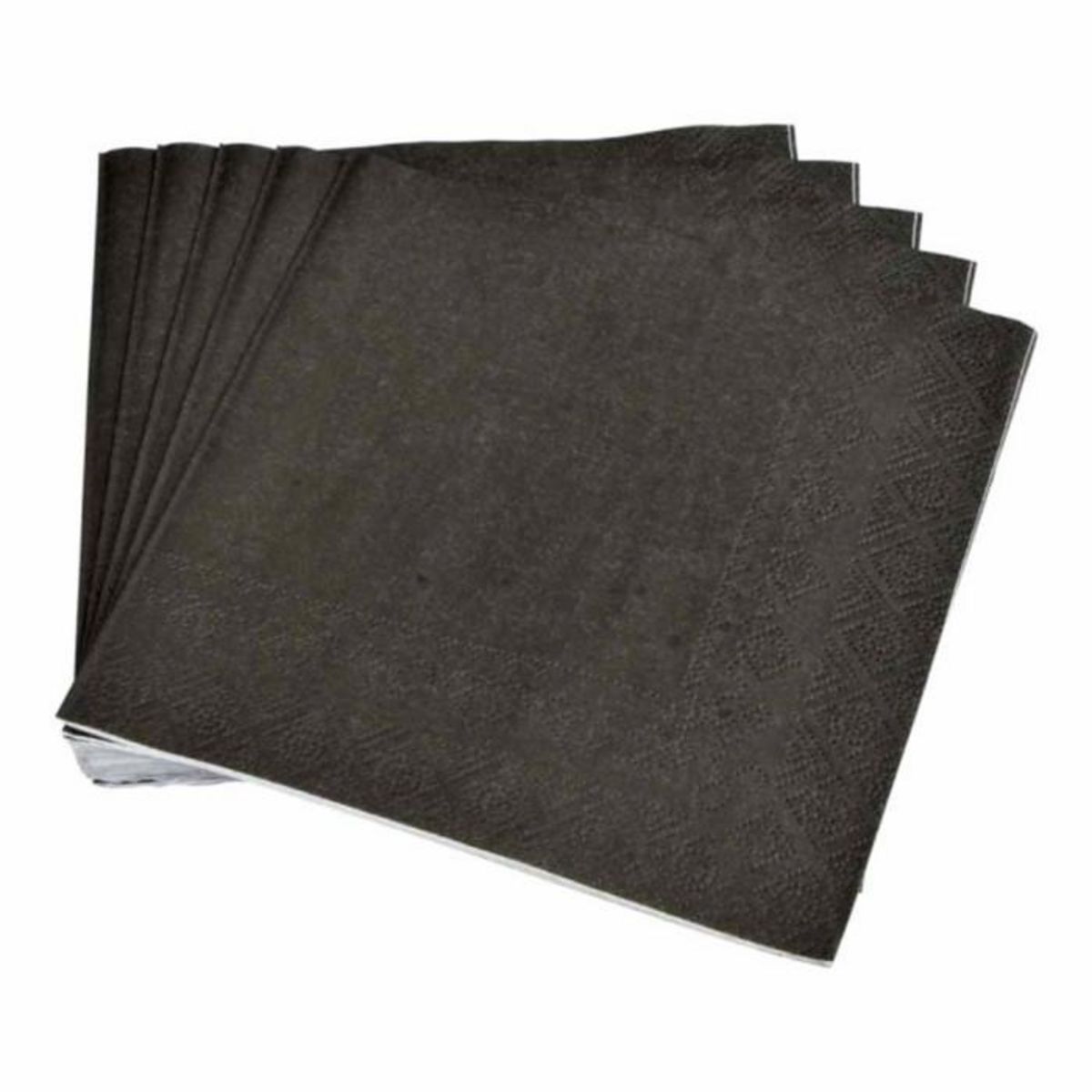 Paris Prix Lot de 20 Serviettes en Papier  Vitamine  33x33cm Noir