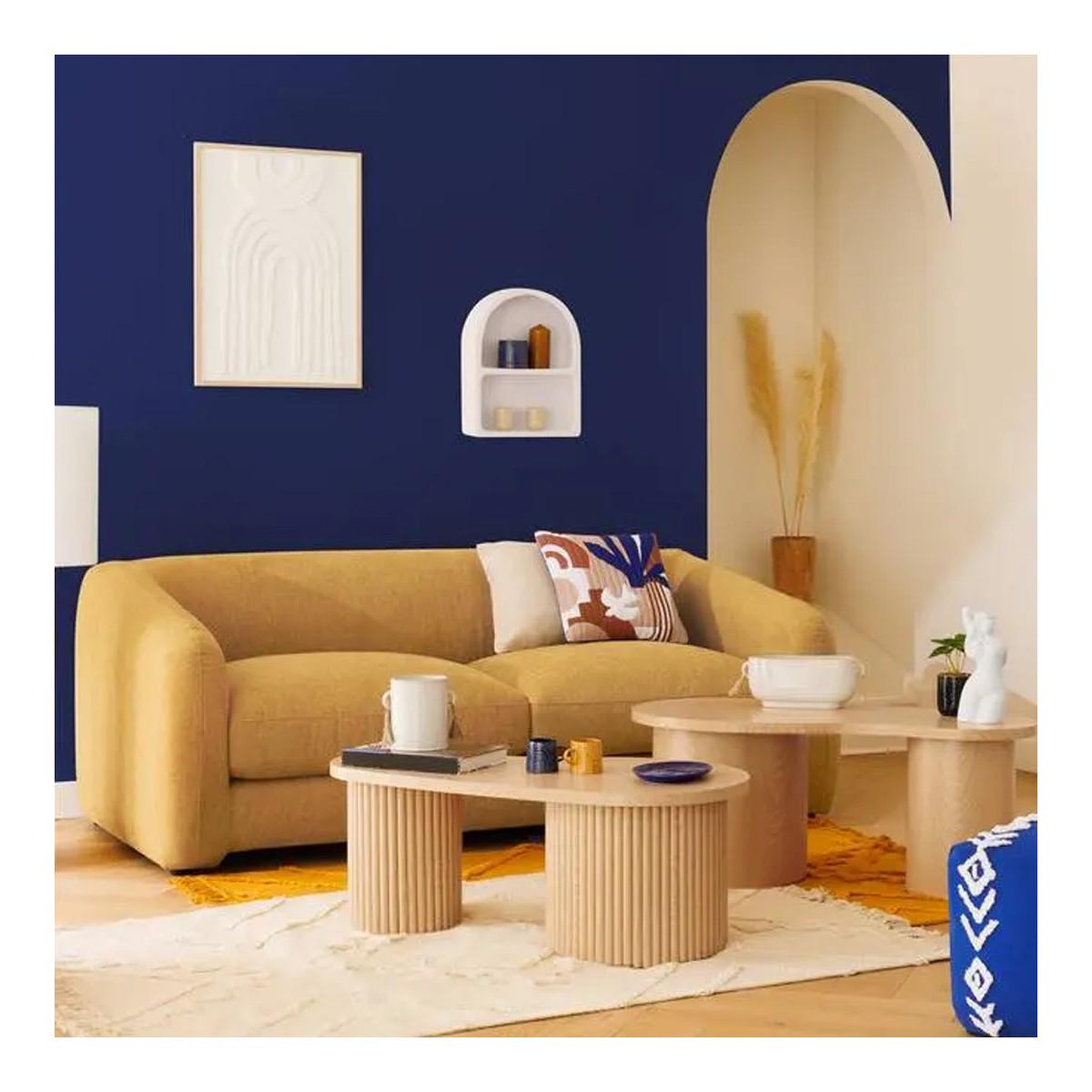 Voir la diapositive 3 : ATMOSPHERA Étagère murale déco  soleya  45cm blanc