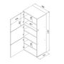 Voir la diapositive 7 : Meuble à chaussures 3 portes H118cm MAX