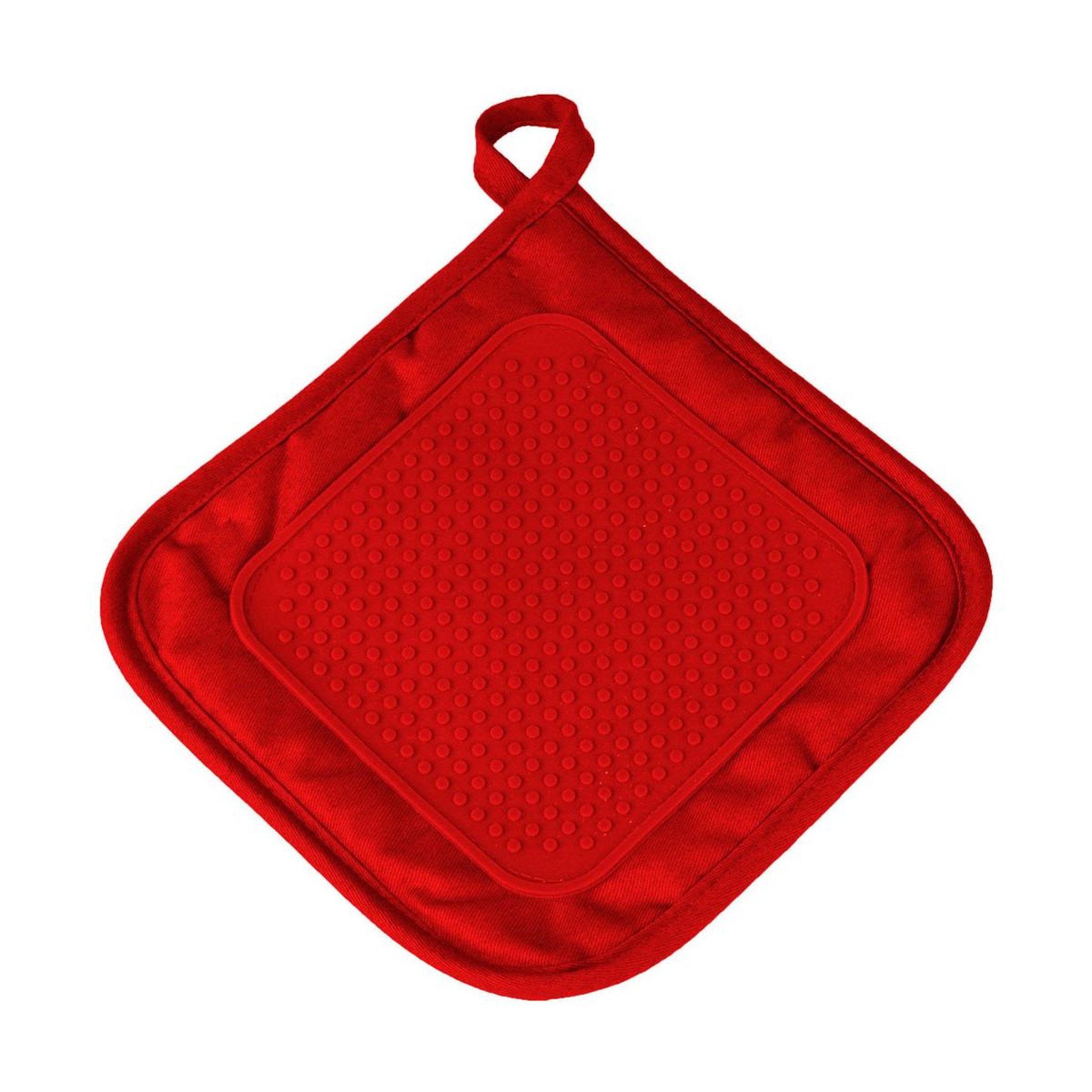 Douceur d'Intérieur Manique de cuisine en silicone  cuistot  19cm rouge