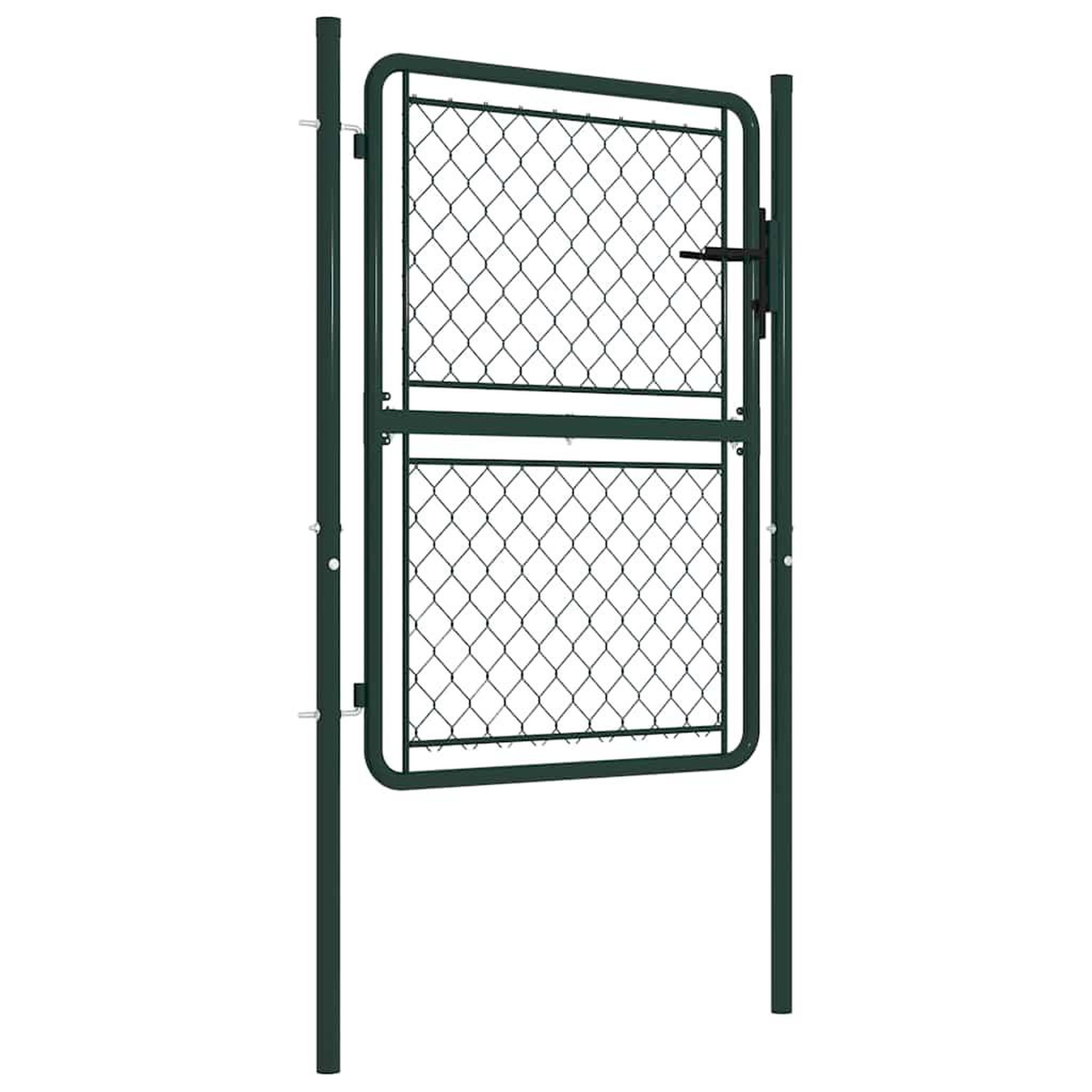 Voir la diapositive 2 : VIDAXL Portail de jardin en acier vert 100 x 150 cm